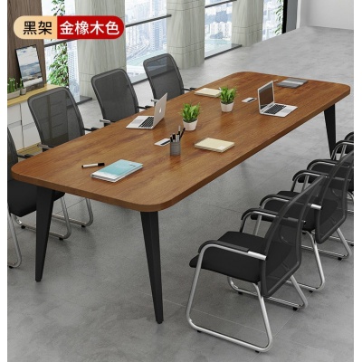 会议桌长桌简约现代小型会议室大桌子简易工作台长条办公桌椅组合
